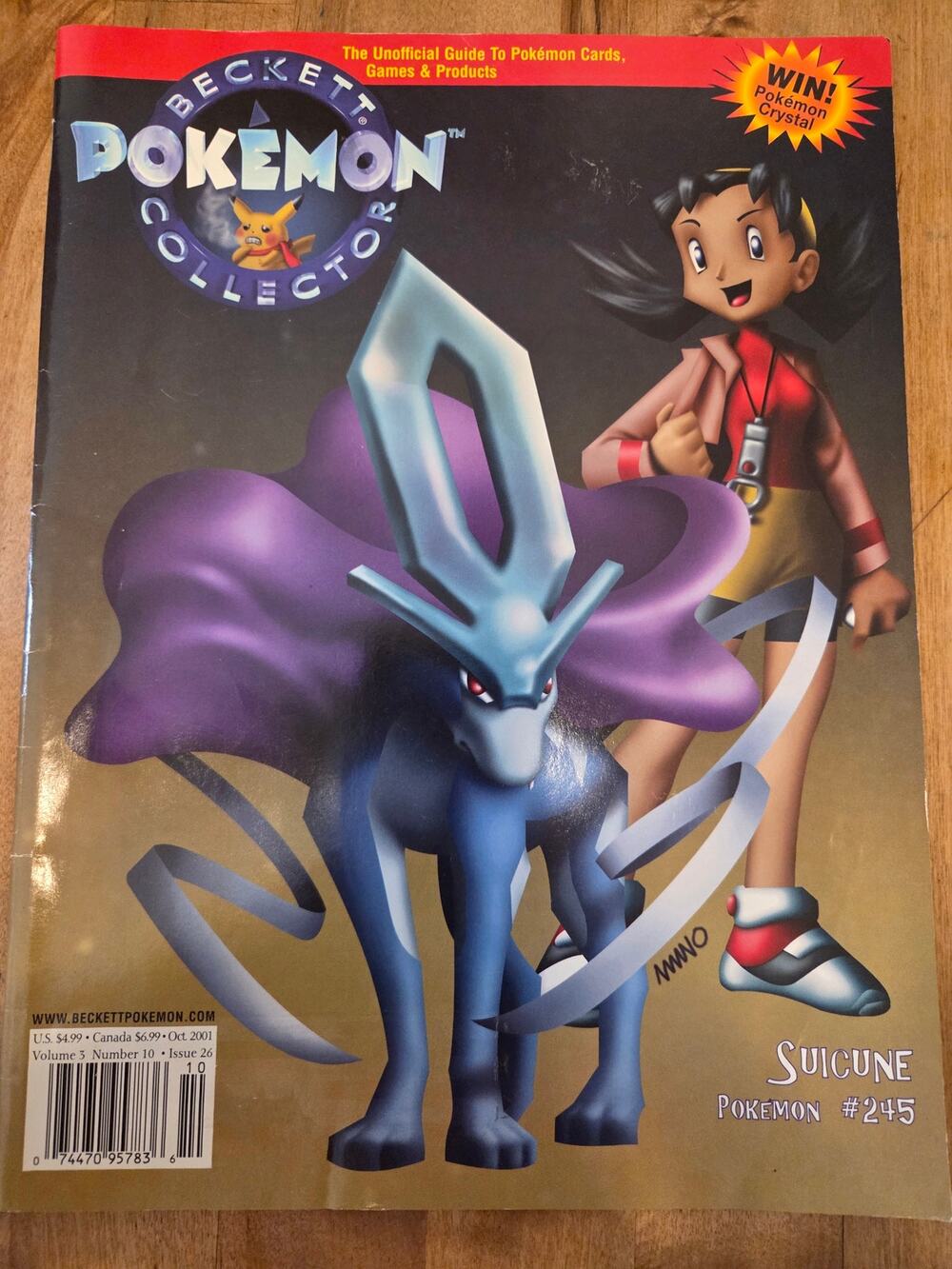 Vintage 2001 Beckett Pokémon Collector Magazine Issue 26 Suicune Cover w/ Poster